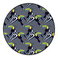 Illusion Toucan Print Round Floor Mat