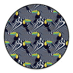 Illusion Toucan Print Round Floor Mat
