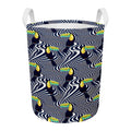 Illusion Toucan Print Round Laundry Basket