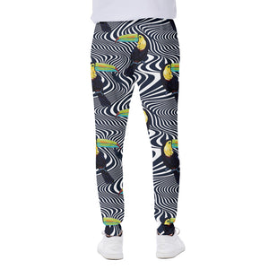 Illusion Toucan Print Scuba Joggers