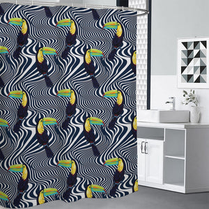 Illusion Toucan Print Shower Curtain