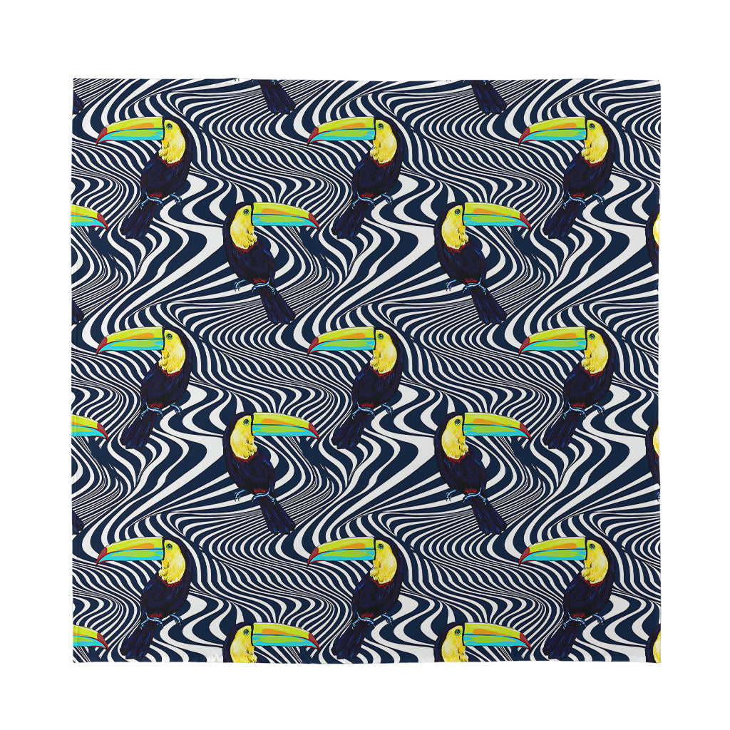 Illusion Toucan Print Silk Bandana