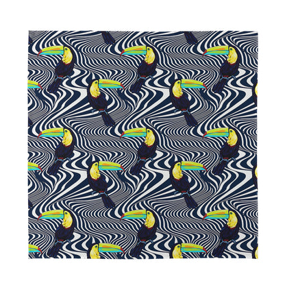 Illusion Toucan Print Silk Bandana
