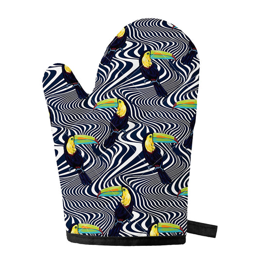 Illusion Toucan Print Single Oven Mitt