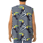 Illusion Toucan Print Sleeveless Baseball Jersey