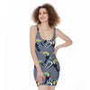 Illusion Toucan Print Sleeveless Bodycon Dress