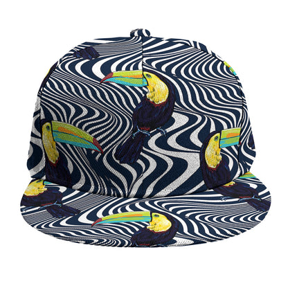 Illusion Toucan Print Snapback Cap