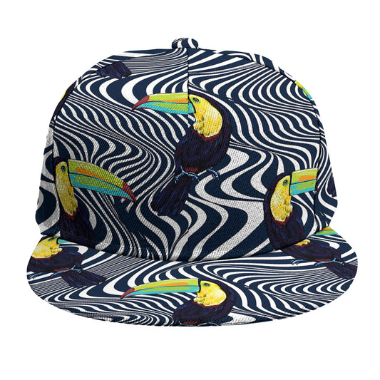 Illusion Toucan Print Snapback Cap