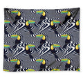 Illusion Toucan Print Tapestry