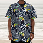 Illusion Toucan Print Textured Short Sleeve Shirt