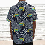 Illusion Toucan Print Textured Short Sleeve Shirt