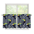 Illusion Toucan Print Tier Curtains
