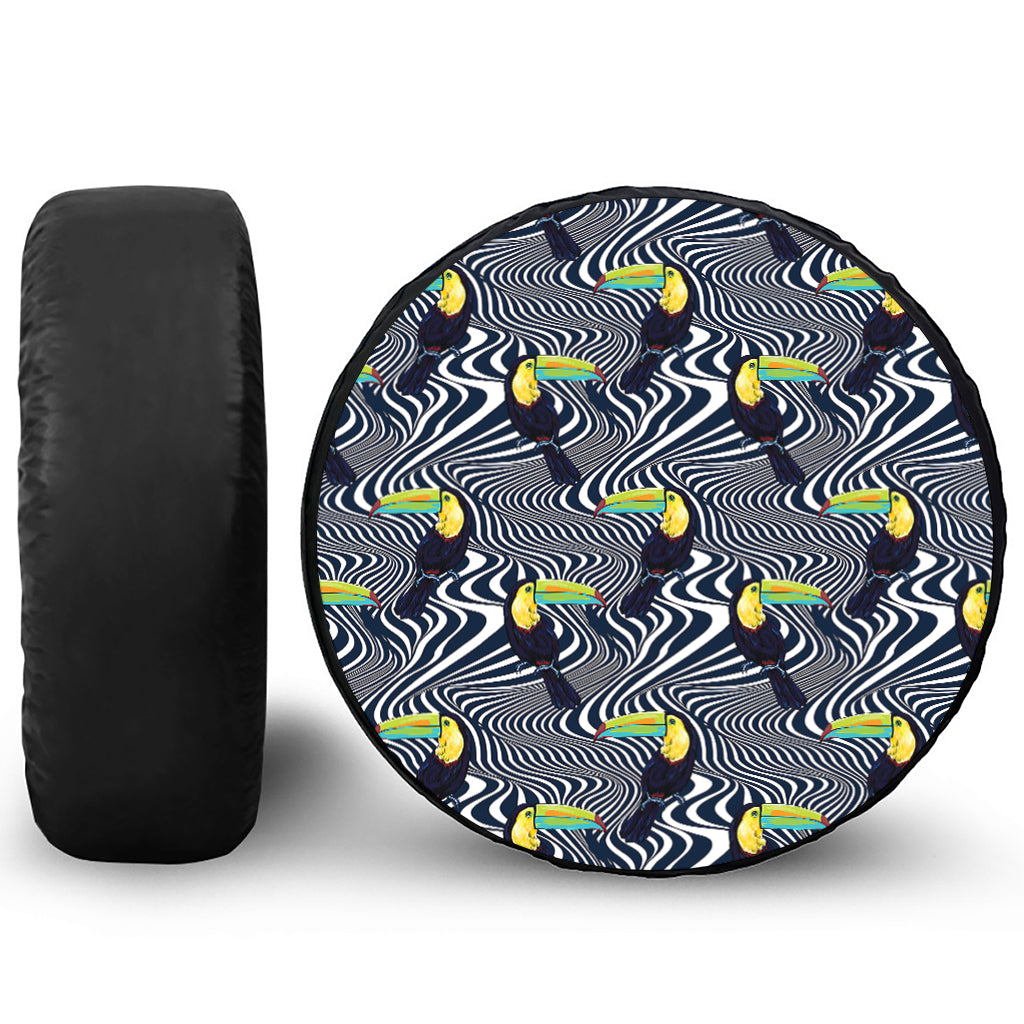 Illusion Toucan Print Tire Cover