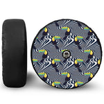 Illusion Toucan Print Tire Cover With Camera Hole