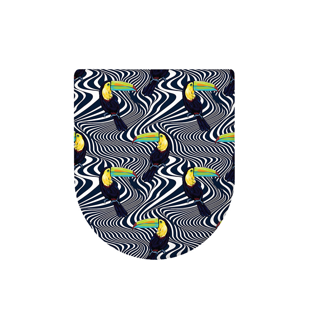 Illusion Toucan Print Toilet Lid Cover
