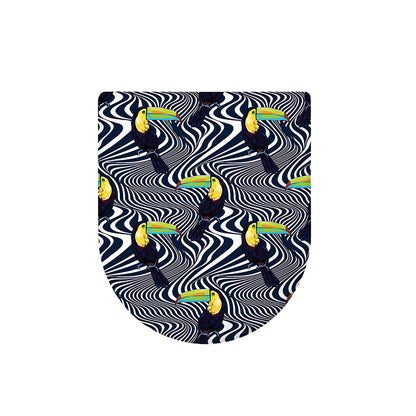 Illusion Toucan Print Toilet Lid Cover