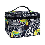 Illusion Toucan Print Travel Makeup Bag