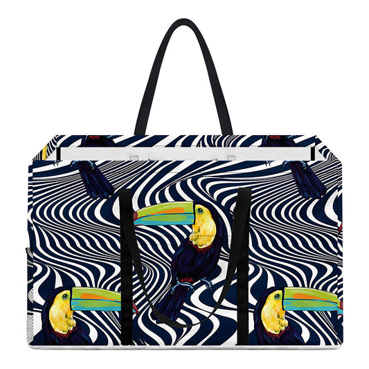 Illusion Toucan Print Utility Tote Bag