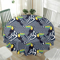 Illusion Toucan Print Waterproof Round Tablecloth