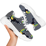 Illusion Toucan Print White Chunky Shoes