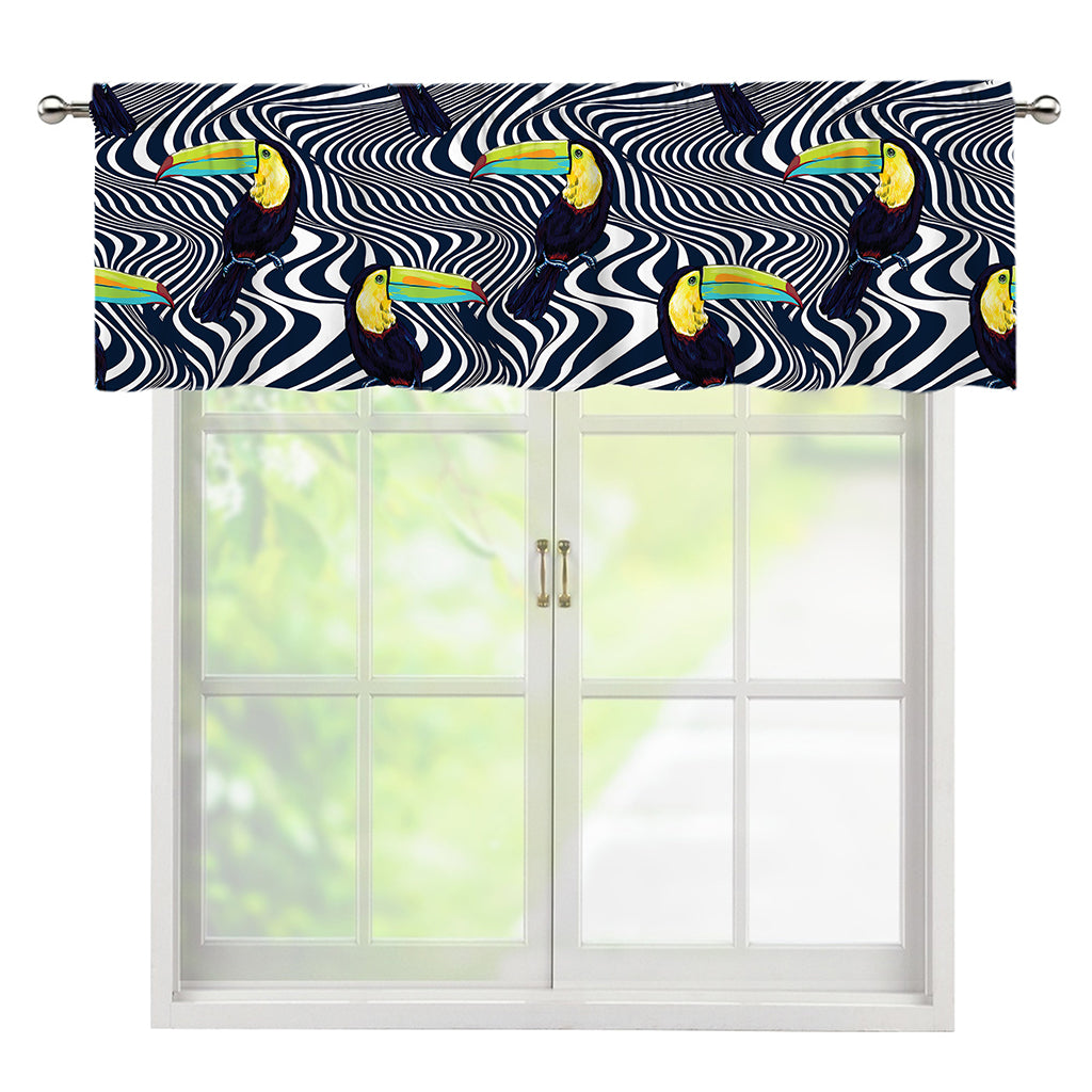 Illusion Toucan Print Window Valance