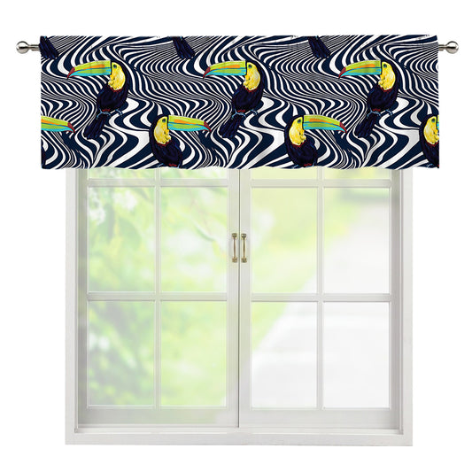 Illusion Toucan Print Window Valance