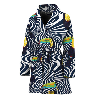 Illusion Toucan Print Women's Bathrobe