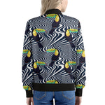 Illusion Toucan Print Women's Bomber Jacket