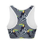Illusion Toucan Print Women's Sports Bra