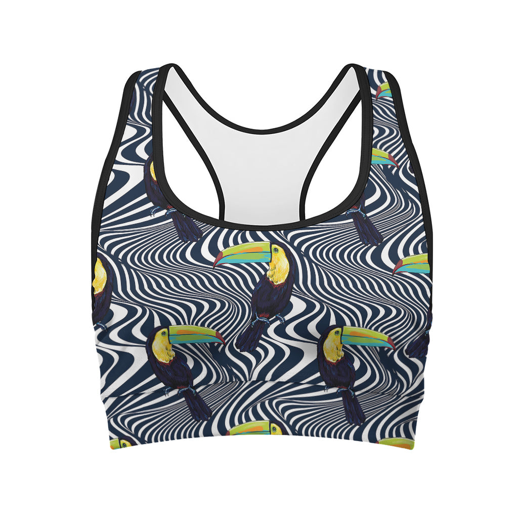 Illusion Toucan Print Women's Sports Bra