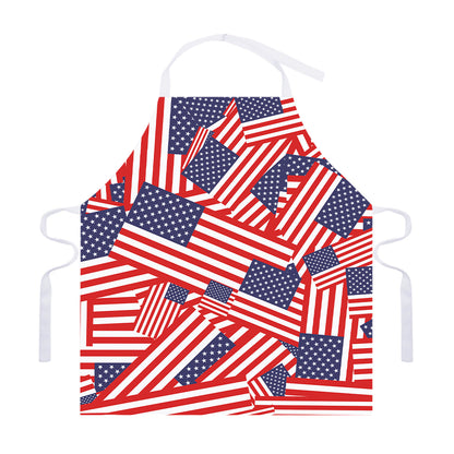 Independence Day USA Flag Pattern Print Adjustable Apron