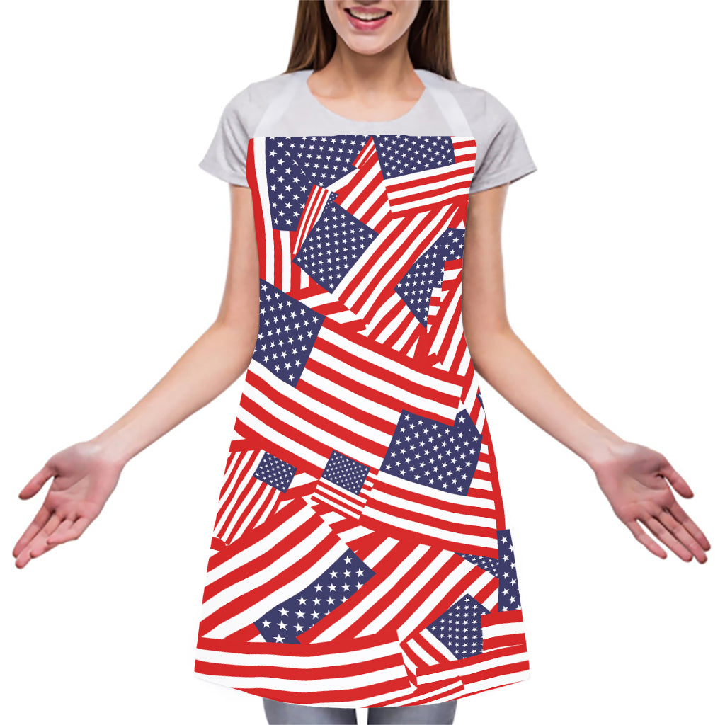 Independence Day USA Flag Pattern Print Adjustable Apron