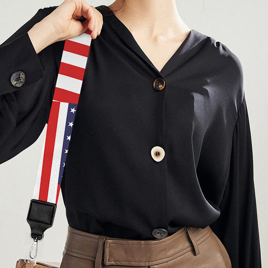 Independence Day USA Flag Pattern Print Bag Strap