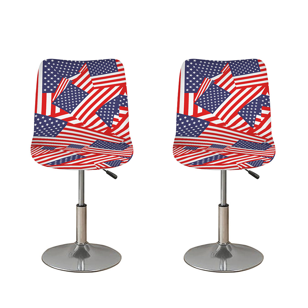 Independence Day USA Flag Pattern Print Bar Stool Covers