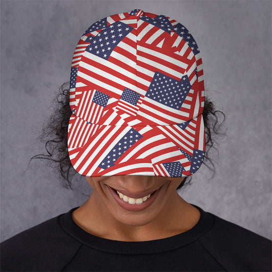 Independence Day USA Flag Pattern Print Baseball Cap