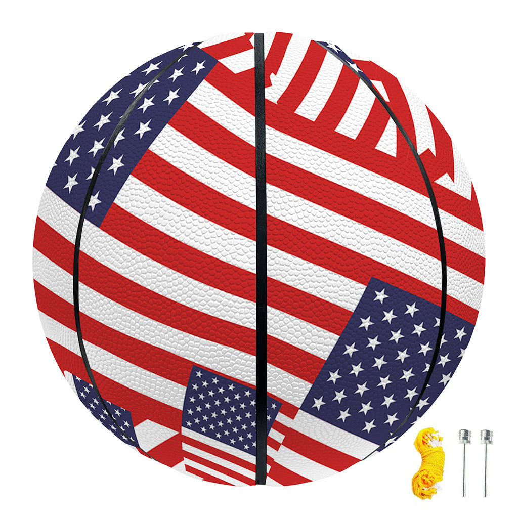 Independence Day USA Flag Pattern Print Basketball