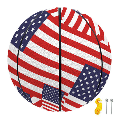 Independence Day USA Flag Pattern Print Basketball