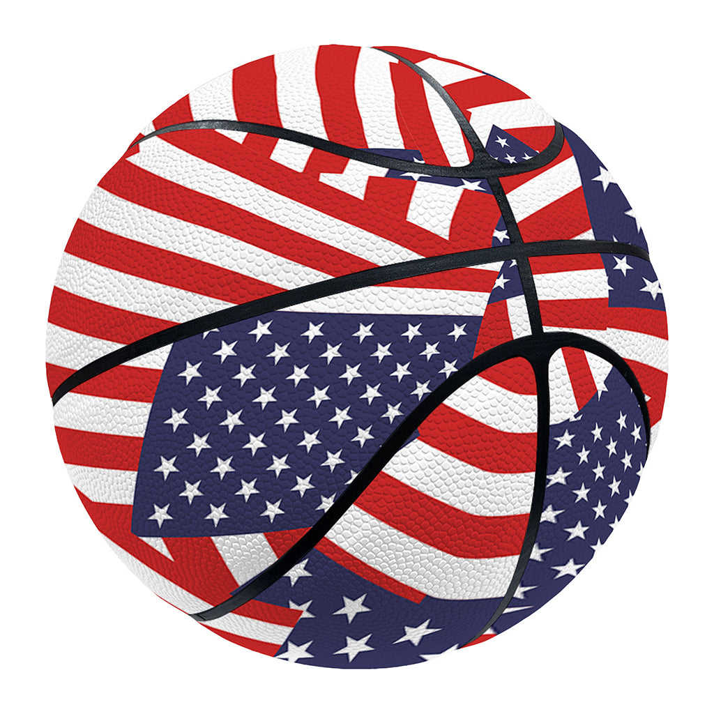 Independence Day USA Flag Pattern Print Basketball