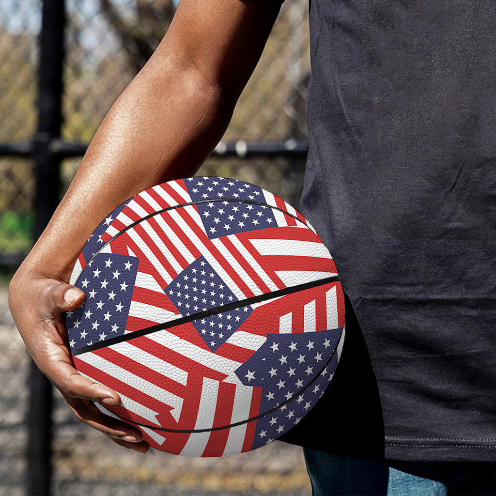 Independence Day USA Flag Pattern Print Basketball