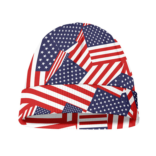 Independence Day USA Flag Pattern Print Beanie