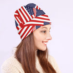 Independence Day USA Flag Pattern Print Beanie