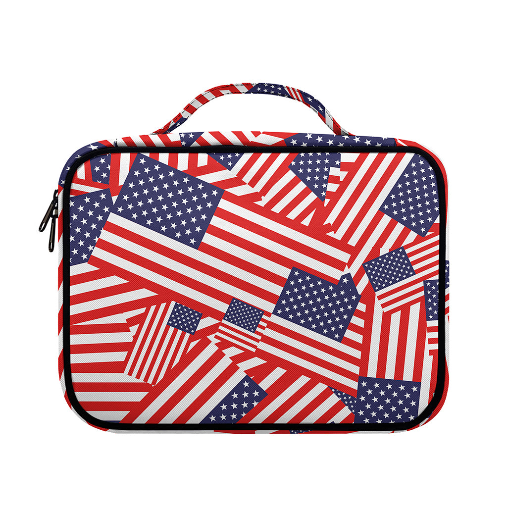 Independence Day USA Flag Pattern Print Briefcase Bible Bag