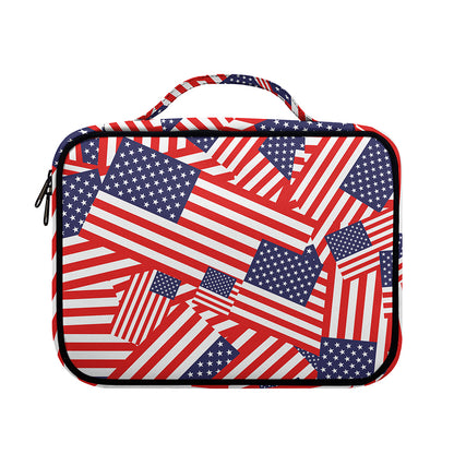 Independence Day USA Flag Pattern Print Briefcase Bible Bag