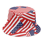 Independence Day USA Flag Pattern Print Bucket Hat