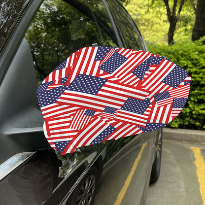 Independence Day USA Flag Pattern Print Car Side Mirror Covers