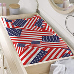 Independence Day USA Flag Pattern Print Changing Pad Cover