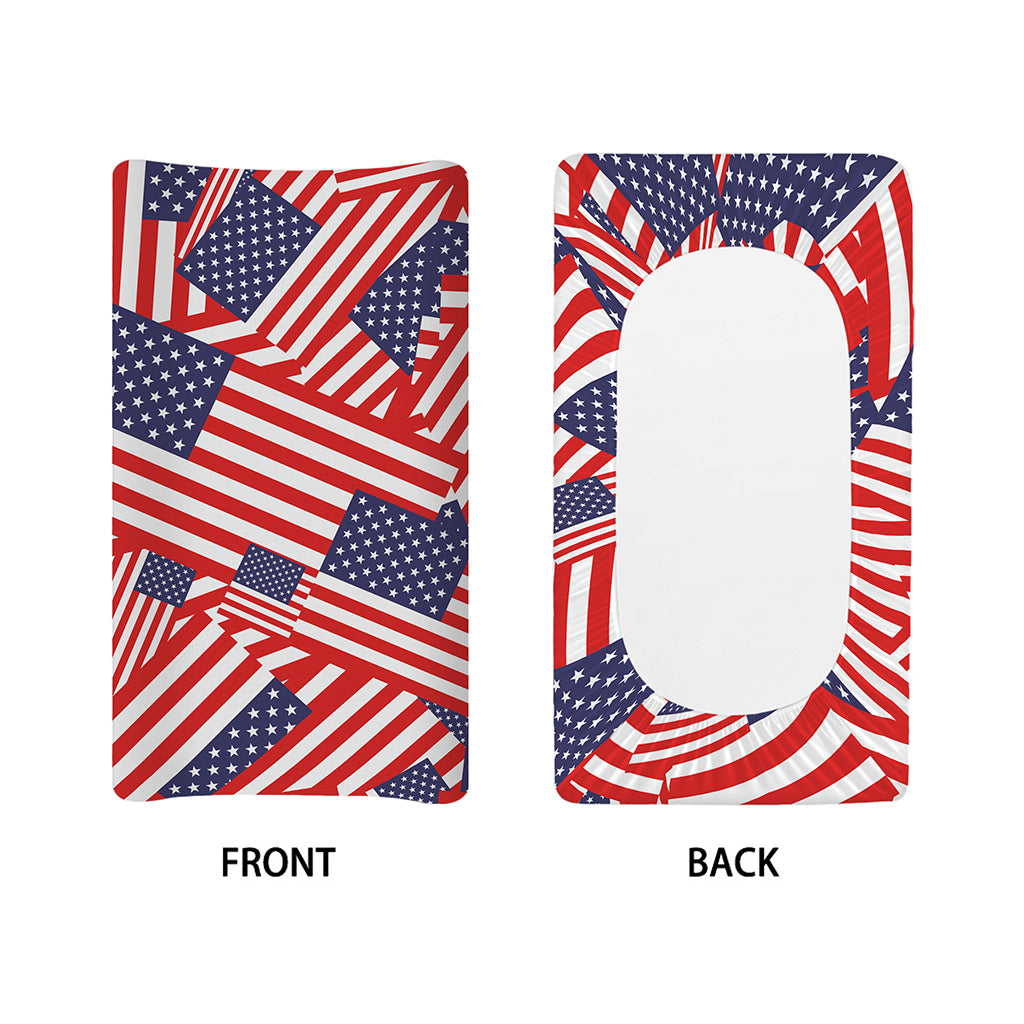 Independence Day USA Flag Pattern Print Changing Pad Cover