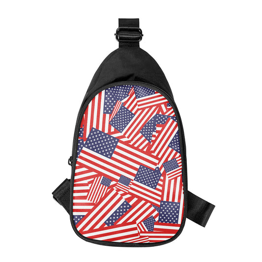 Independence Day USA Flag Pattern Print Chest Bag
