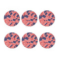 Independence Day USA Flag Pattern Print Coaster Set