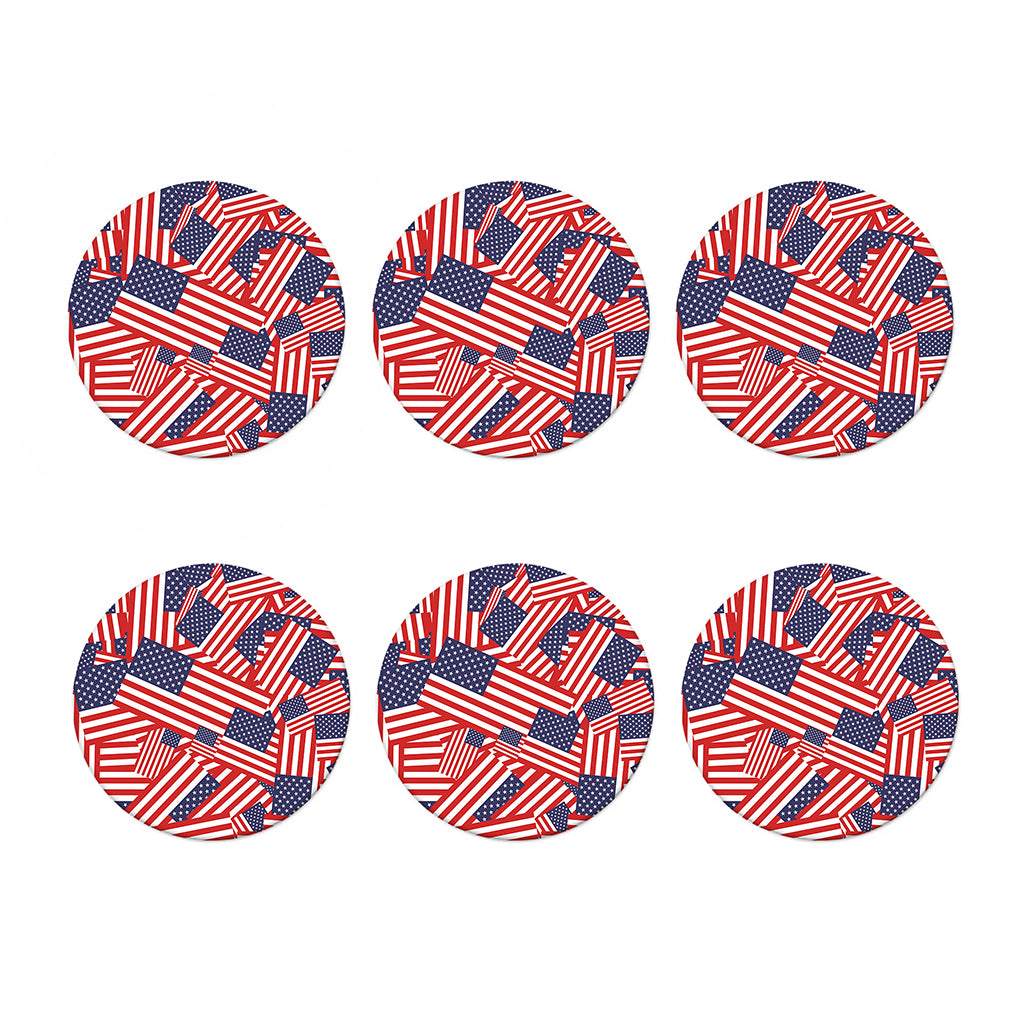 Independence Day USA Flag Pattern Print Coaster Set